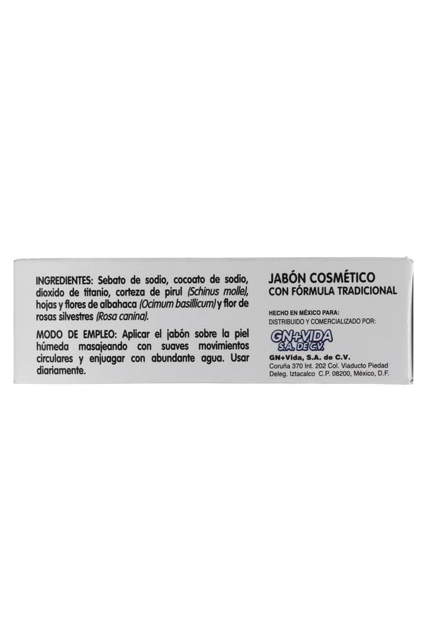 JABÓN COSMÉTICO SUERTERÁPIDA A BASE DE DE  PIRUL, ALBAHACA Y ROSAS SILVESTRES C/90 GR. JABÓN COSMÉTICO CON FÓRMULA TRADICIONAL.
