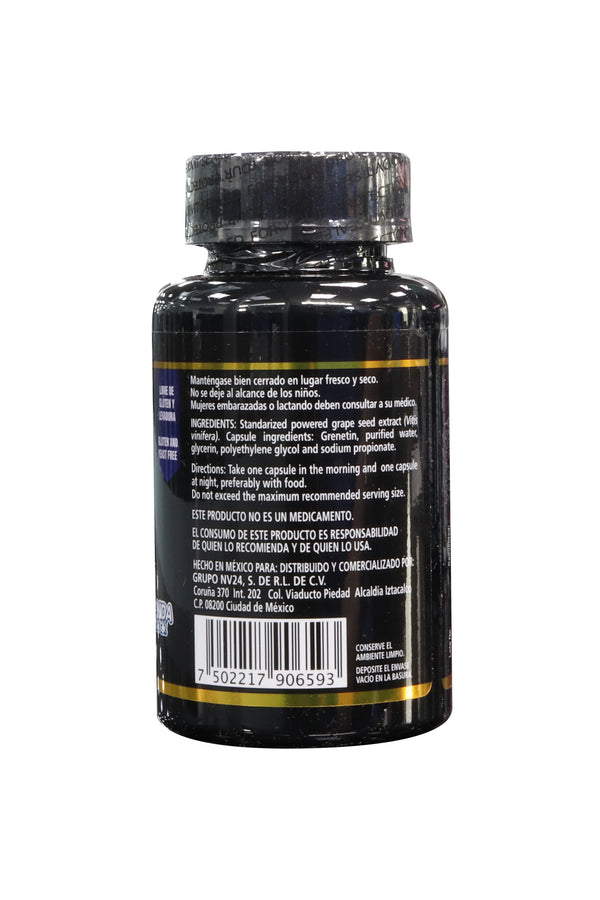 CAPS. EXTRACTO ESTANDARIZADO DE SEMILLAS DE UVA C/60 DE 500 MG C/U. GODVIT .