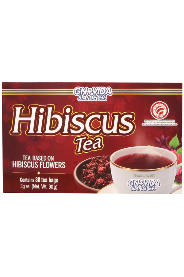 TÉ DE JAMAICA C/30 SOBRES DE 3 GR C/U. TÉ A BASE DE FLOR DE JAMAICA. CERTIFICADO DE CALIDAD HARPC.