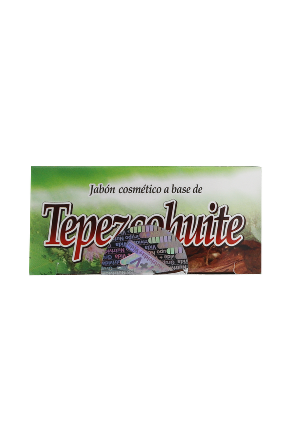 JABÓN COSMÉTICO A BASE DE TEPEZCOHUITE C/90 GR. JABÓN COSMÉTICO CON FÓRMULA TRADICIONAL.