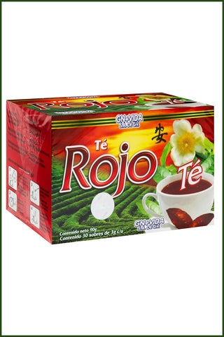 TÉ ROJO C/30 SOBRES DE 3 GR C/U. CERTIFICADO DE CALIDAD HARPC.