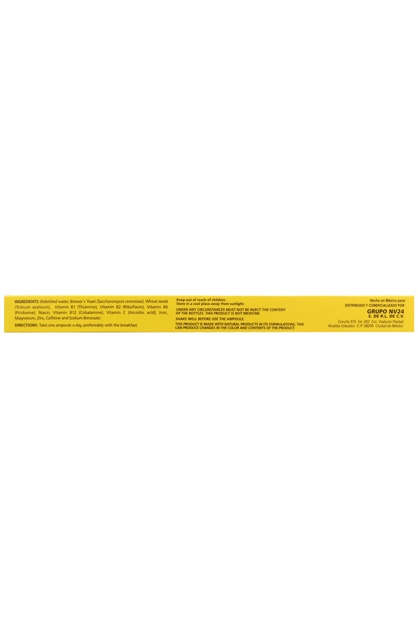 AMP. TIAMINA 1000 SOLUCIÓN INGERIBLE C/10 AMP. DE 10 ML. LEVADURA DE CERVEZA, TRIGO, CAFEÍNA, VITAMINAS Y MIENRALES