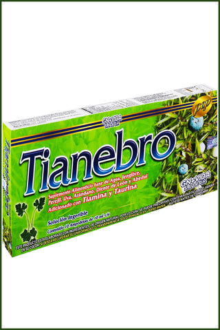 AMP. TIANEBRO SOLUCIÓN INGERIBLE C/10 AMP. DE 10 ML. JENGIBRE, PEREJIL, UVA, ARÁNDANO,DIENTE DE LEÓN Y ABEDUL,  ADICIONADO CON TIAMINA Y TAURINA.