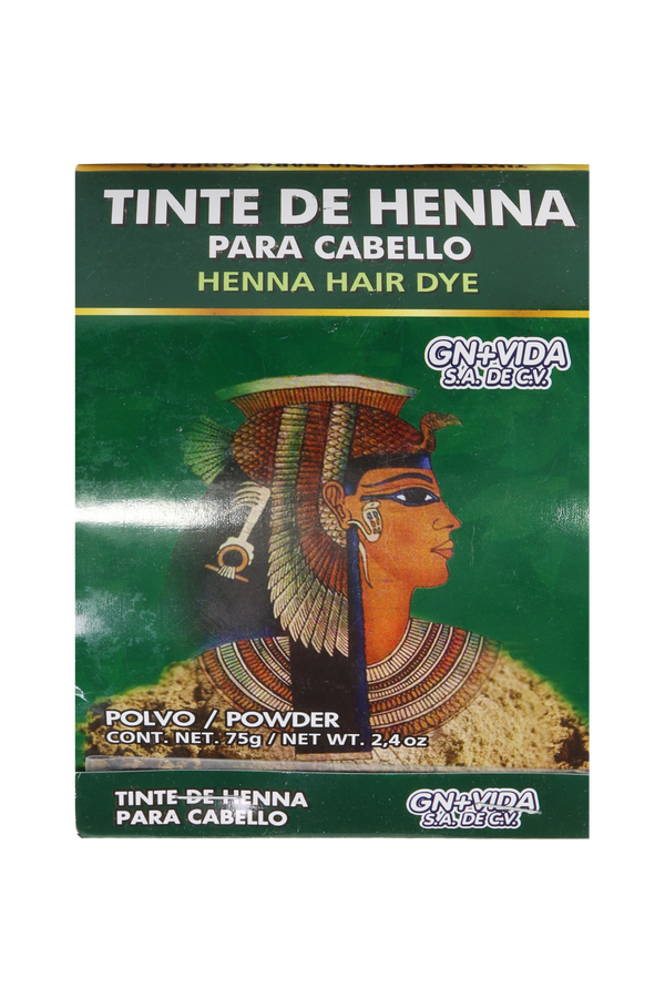 TINTE DE HENNA EN POLVO PARA CABELLO C/75 GR.