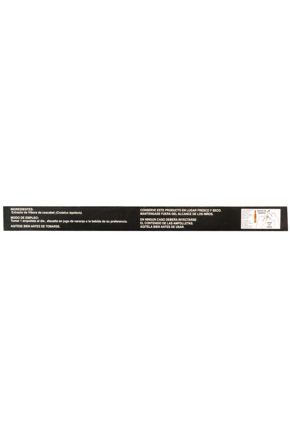 AMP. VÍBORA DE CASCABEL SOLUCIÓN INGERIBLE C/10 AMP. DE 10 ML. C/U