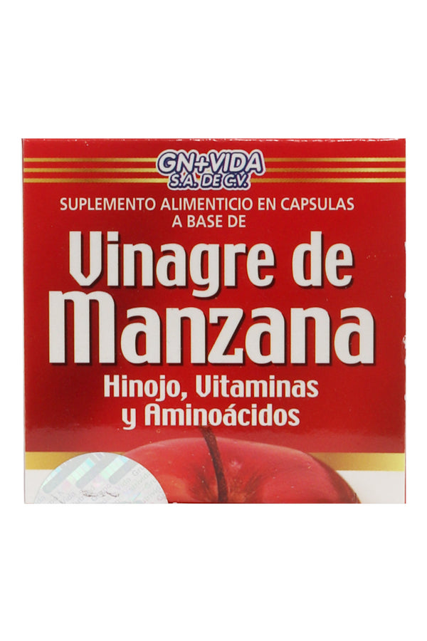 CAPS. VINAGRE DE MANZANA, HINOJO, VITAMINAS Y AMINOÁCIDOS C/60 DE 530 MG C/U. FORMULA MEJORADA UNISEX, NUEVA IMAGEN.