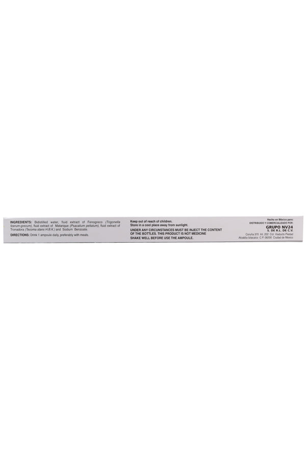 AMP. WEQUE C/10 SOLUCION INGERIBLE C/10 AMP. DE 10 ML. FENOGRECO, MATARIQUE Y TRONADORA