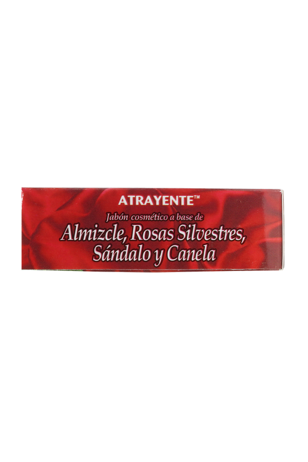 JABÓN COSMÉTICO ATRAYENTE A BASE DE ALMIZCLE, ROSAS SILVESTRES, SÁNDALO Y CANELA C/ 90 GR. JABÓN COSMÉTICO CON FÓRMULA TRADICIONAL.