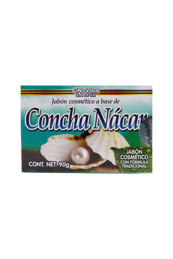 JABÓN COSMÉTICO A BASE DE CONCHA NÁCAR C/90 GR. JABÓN COSMÉTICO CON FÓRMULA TRADICIONAL.