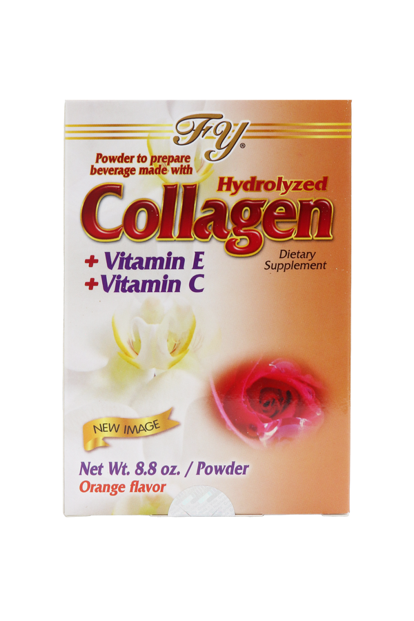 POLVO PARA PREPARAR BEBIDA CON COLAGENO HIDROLIZADO CON VITAMINA E Y VITAMINA C  C/250 GR. SABOR NARANJA. NUEVA IMAGEN.