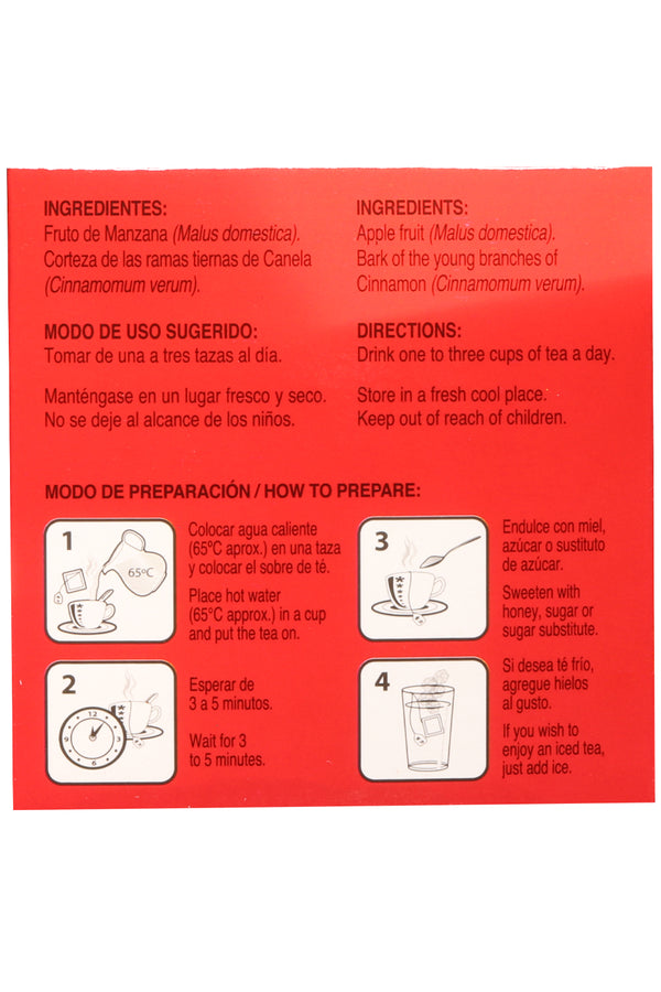 TÉ MANZANA Y CANELA C/30 SOBRES 3GR C/U.