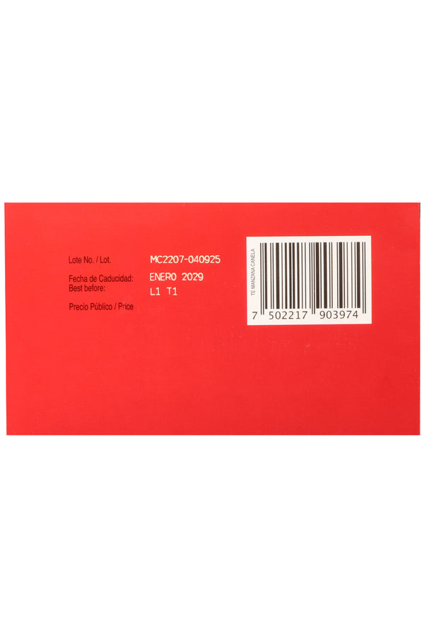 TÉ MANZANA Y CANELA C/30 SOBRES 3GR C/U.