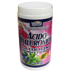 POLVO ACIDO HIALURONICO SABOR BLUEBERRY 500 GR* con colageno,vitamina e y aloe vera