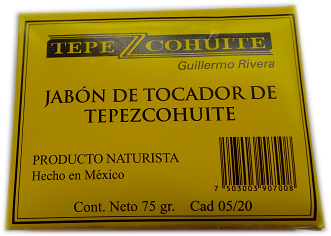 JABON DE TOCADOR DE TEPEZCOHUITE 75GR.