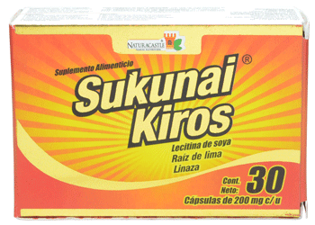 CAPS. SUKUNAI KIROS C/30* lecitina de soya,raiz de lima y linaza