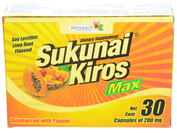 CAPS. SUKUNAI KIROS MAX C/30* lecitina de soya,raiz de lima,linaza.