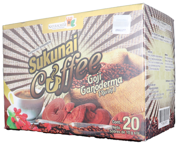 SUKUNAI COFFEE C/20 SOB. 10G C/U goji,ganoderma,reishi.