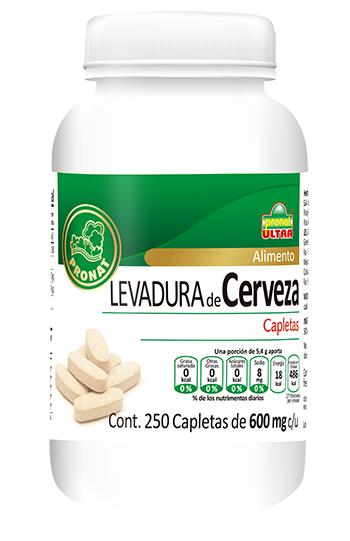 CAPLETAS LEVADURA DE CERVEZA C/250